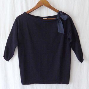 Il Gufo Girls 6 (fits like 10-12) Wool Boat Neck Sweater (Flawed)